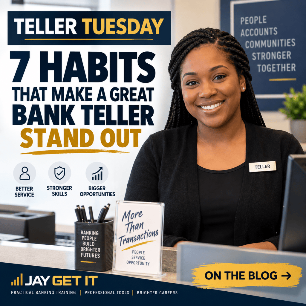 7 habits that make a great bank teller stand out - Teller Tuesday by Jay Get It